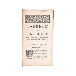 MERLET- L’abrégé des bons fruits. 1690.