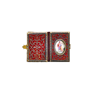 [RELIURE ÉMAILLÉE] - Carnet vierge miniature. c. 1830.