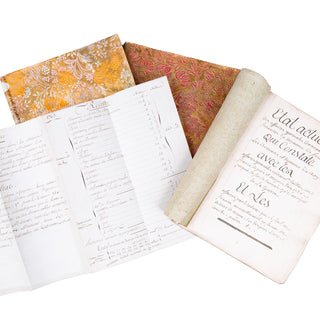 ENSEMBLE DE 3 MANUSCRITS SUR LES FINANCES EXTRAORDINAIRES LIÉES À LA GUERRE DE SEPT ANS. c. 1755-1763.