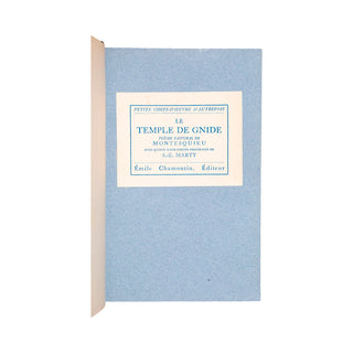 MONTESQUIEU – Le Temple de Gnide. 1942.