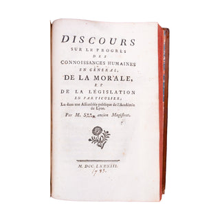 [RECUEIL D’ÉCONOMIE-POLITIQUE] - NECKER & SERVAN. 1781-1788.