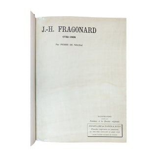 NOLHAC (Pierre de) - J.-H. Fragonard. 1906.