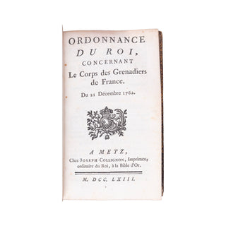 RÉFORMES MILITAIRES DE CHOISEUL - Recueil d'ordonnances royales. 1763-1764.