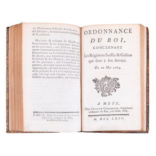 RÉFORMES MILITAIRES DE CHOISEUL - Recueil d'ordonnances royales. 1763-1764.