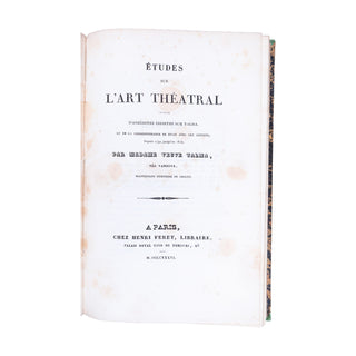 PERLET (Adrien) - De l’influence des mœurs sur la comédie. 1848.