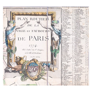 [PLAN DE PARIS] - Plan routier de la ville et faubourg de Paris. 1774.