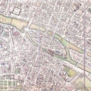 [PLAN DE PARIS] - Plan routier de la ville et faubourg de Paris. 1774.