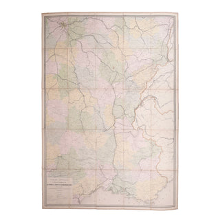 POTIQUET – Carte spéciale du réseau des chemins de fer de Paris à Lyon et à la méditerranée. 1859.