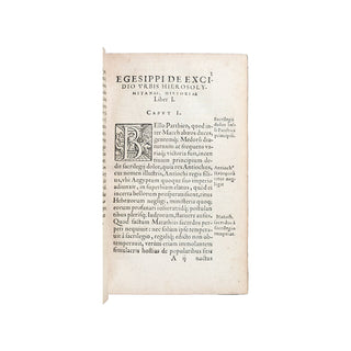 [PSEUDO-HÉGÉSIPPE] – FLAVIUS JOSEPHE - Hegesippi scriptoris gravissimi de Bello Judaico. 1559.