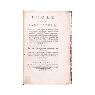 LEQUINIO DE KERBLAY (Joseph Marie) - École des laboureurs. 1790.