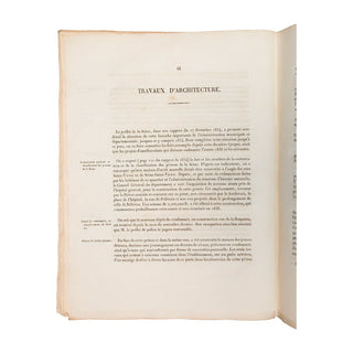 RAMBUTEAU – Rapport sur l'administration générale de la ville de Paris. 1836.