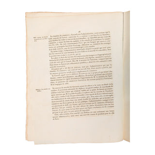 RAMBUTEAU – Rapport sur l'administration générale de la ville de Paris. 1836.