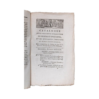 REGNAULT - Catalogue raisonné [du] cabinet de feu Pierre-François Basan. 1797.