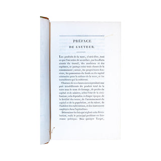 RICARDO (David) - Des principes de l’économie politique, et de l’impôt. 1819.