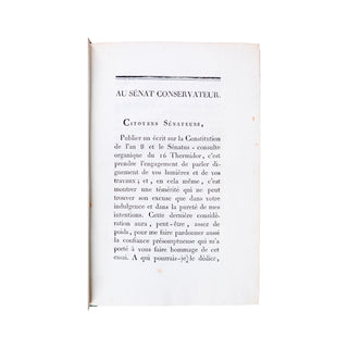 ROBERT-DUGARDIER - Examen raisonné de la Constitution de l’an 8. 1803.