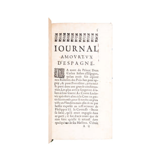 [LA ROCHE GUILHEM ou LA FAYETTE (Madame de) attr.] - Journal amoureux d’Espagne, 1675.