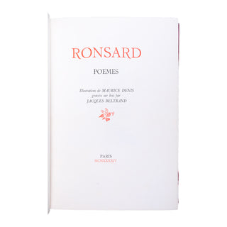 RONSARD – DENIS (Maurice) - Poèmes. 1944.