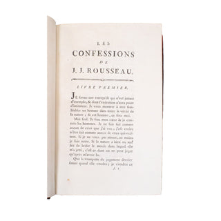 ROUSSEAU (Jean-Jacques) – Les Confessions. 1782-1789.