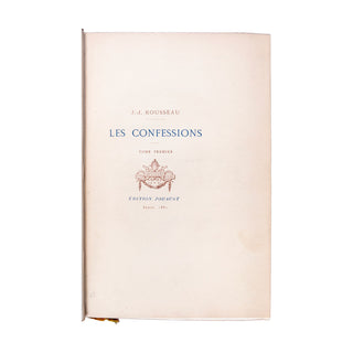 ROUSSEAU (Jean-Jacques) - Les Confessions. 1881.