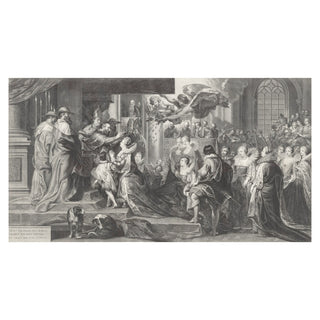 RUBENS - NATTIER - AUDRAN – Le couronnement de Marie de Médicis. av. 1710.