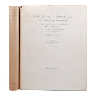 SIMON (André-Louis) - Bibliotheca Bacchica. 1932.