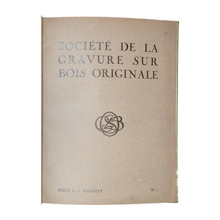 SOCIÉTÉ DE LA GRAVURE SUR BOIS ORIGINALE - Réunion de 10 livres illustrés en reliure uniforme. 1922-1930.