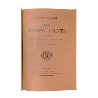 SOCIÉTÉ DE LA GRAVURE SUR BOIS ORIGINALE - Réunion de 10 livres illustrés en reliure uniforme. 1922-1930.