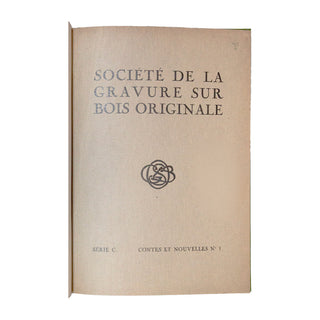 SOCIÉTÉ DE LA GRAVURE SUR BOIS ORIGINALE - Réunion de 10 livres illustrés en reliure uniforme. 1922-1930.