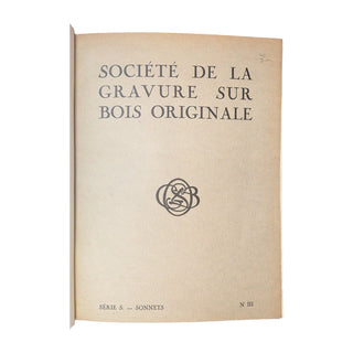 SOCIÉTÉ DE LA GRAVURE SUR BOIS ORIGINALE - Réunion de 10 livres illustrés en reliure uniforme. 1922-1930.