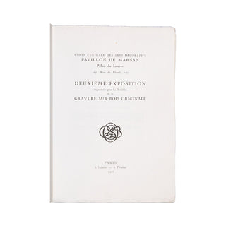 Société de la Gravure sur Bois Originale – Deuxième exposition. 1921.