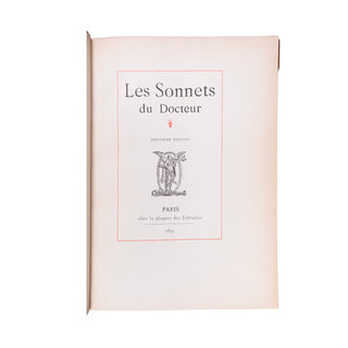 CAMUSET (Georges) - Les Sonnets du Docteur. 1893.