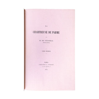 STENDHAL - La Chartreuse de Parme. 1883.