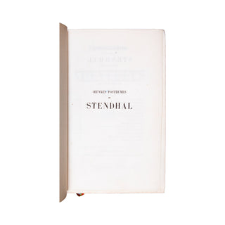 STENDHAL [BEYLE (Henri)] - Nouvelles inédites. 1855.