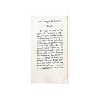 TALLEMANT (Abbé Paul) - Remarques et décisions de l’Académie françoise. 1698.