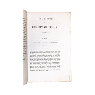 TARBÉ – La vie et les œuvres de Jean-Baptiste Pigalle. 1859.