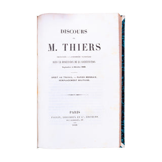 THIERS (Adolphe) - De la propriété. 1848.