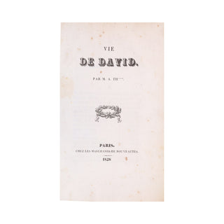 THOMÉ (Antoine) - Vie de David. 1826.