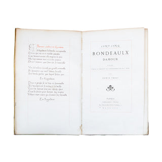 TROSS (Edwin) - Cent cinq rondeaulx d'amour. 1863.