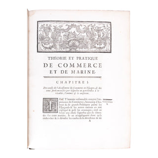USTARIZ - Théorie et pratique du commerce et de la marine. 1753.