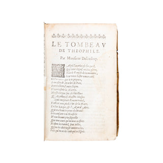 VIAU (Théophile de) - Les Œuvres de Théophile divisées en trois parties. 1638.
