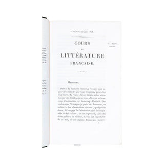 VILLEMAIN (Abel François) – Cours de littérature française. 1828.