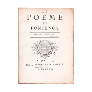 VOLTAIRE - Le poëme de Fontenoy. 1745.