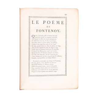 VOLTAIRE - Le poëme de Fontenoy. 1745.
