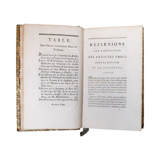 WINCKELMANN – Recueil de différentes pièces sur les Arts. 1786.
